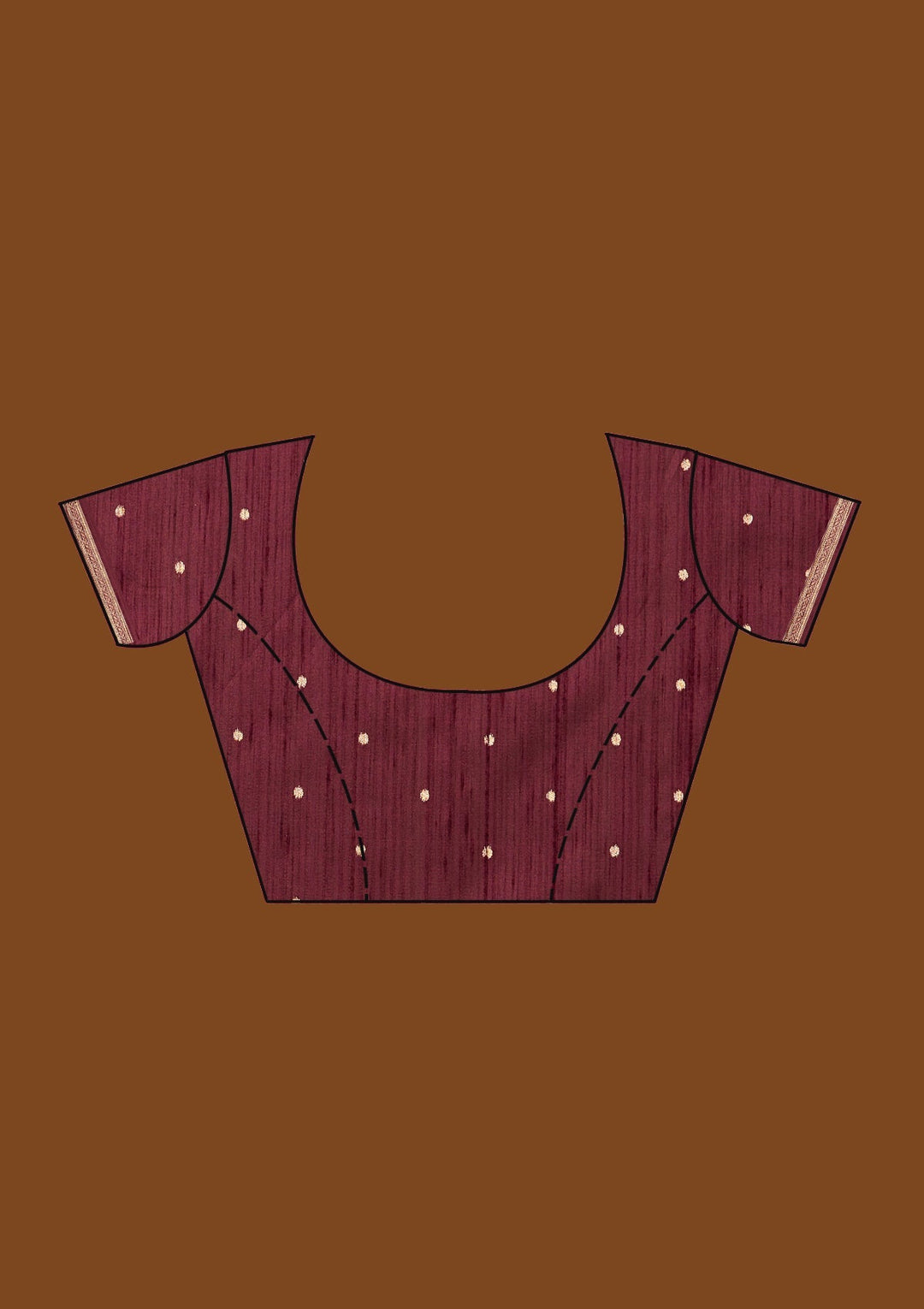 Wine Zariwork Banarasi Designer Saree - Koskii