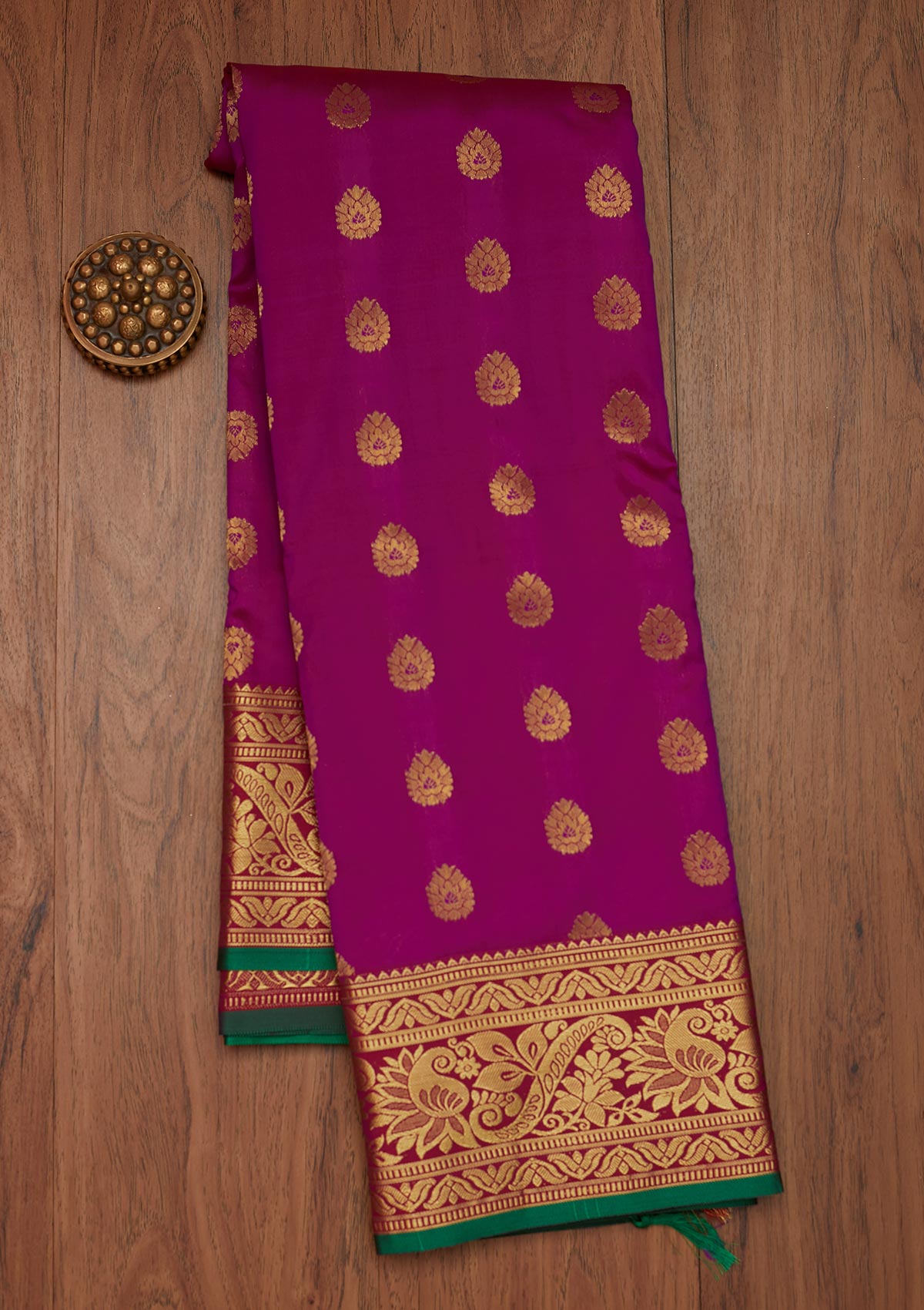 Wine Zariwork Banarasi Saree - Koskii