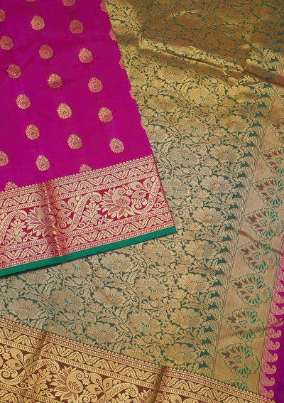 Wine Zariwork Banarasi Saree - Koskii