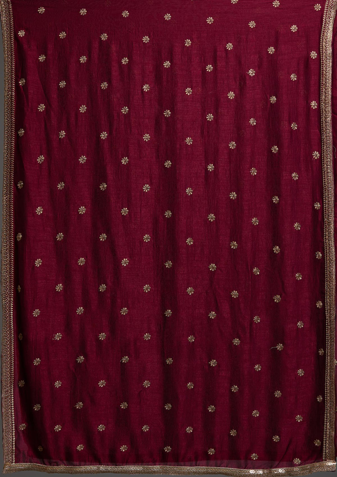 Wine Zariwork Raw Silk Designer Salwar Suit-Koskii