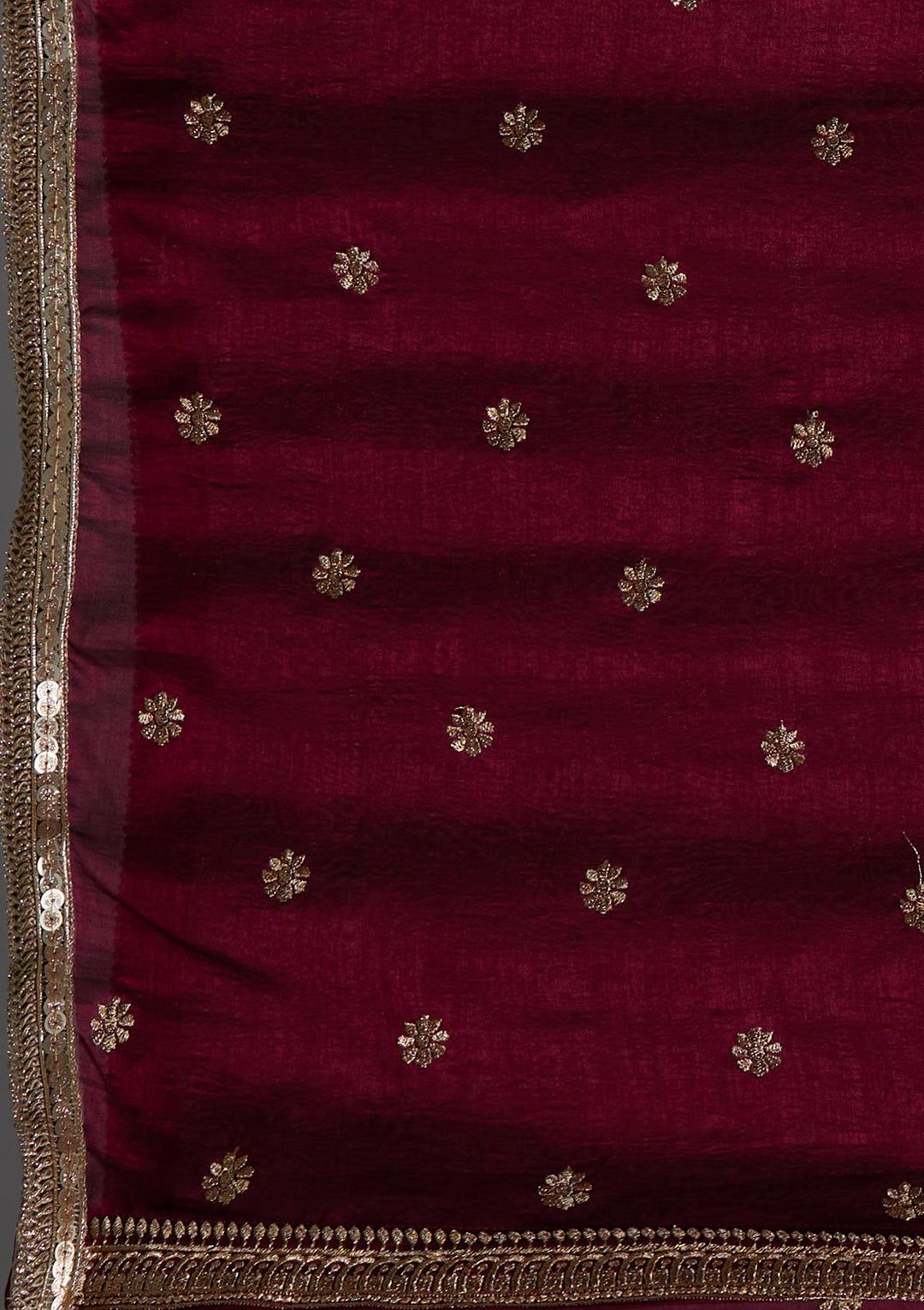 Wine Zariwork Raw Silk Designer Salwar Suit-Koskii