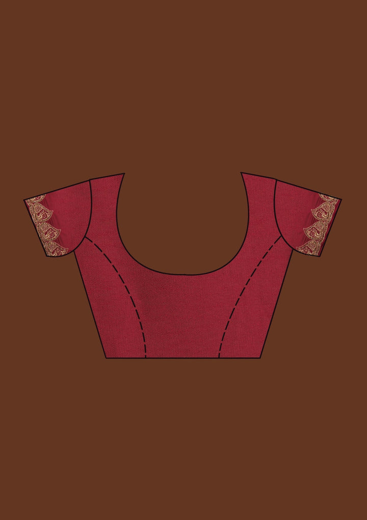 Wine Zariwork Georgette Saree-Koskii