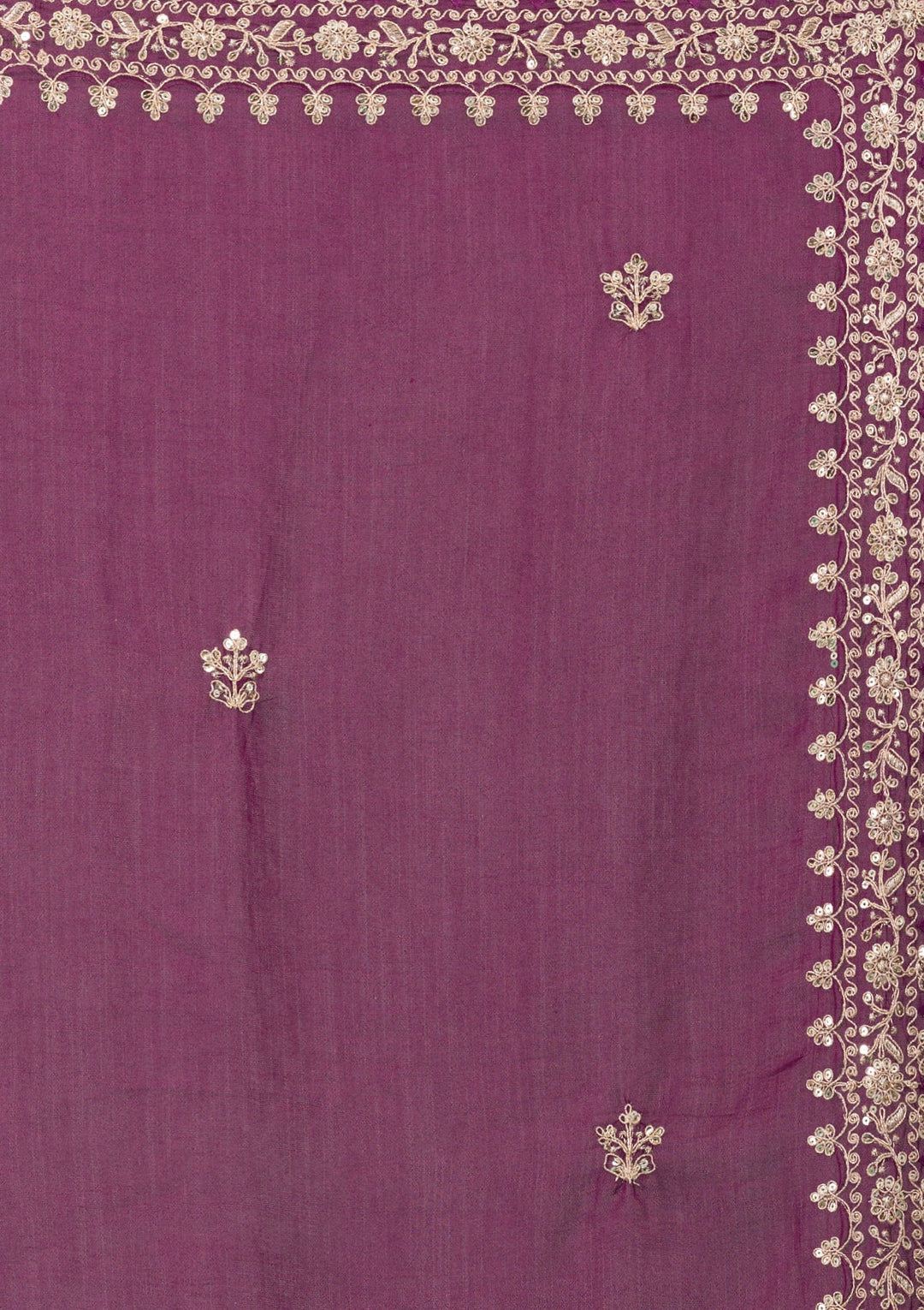 Wine Zariwork Georgette Saree-Koskii