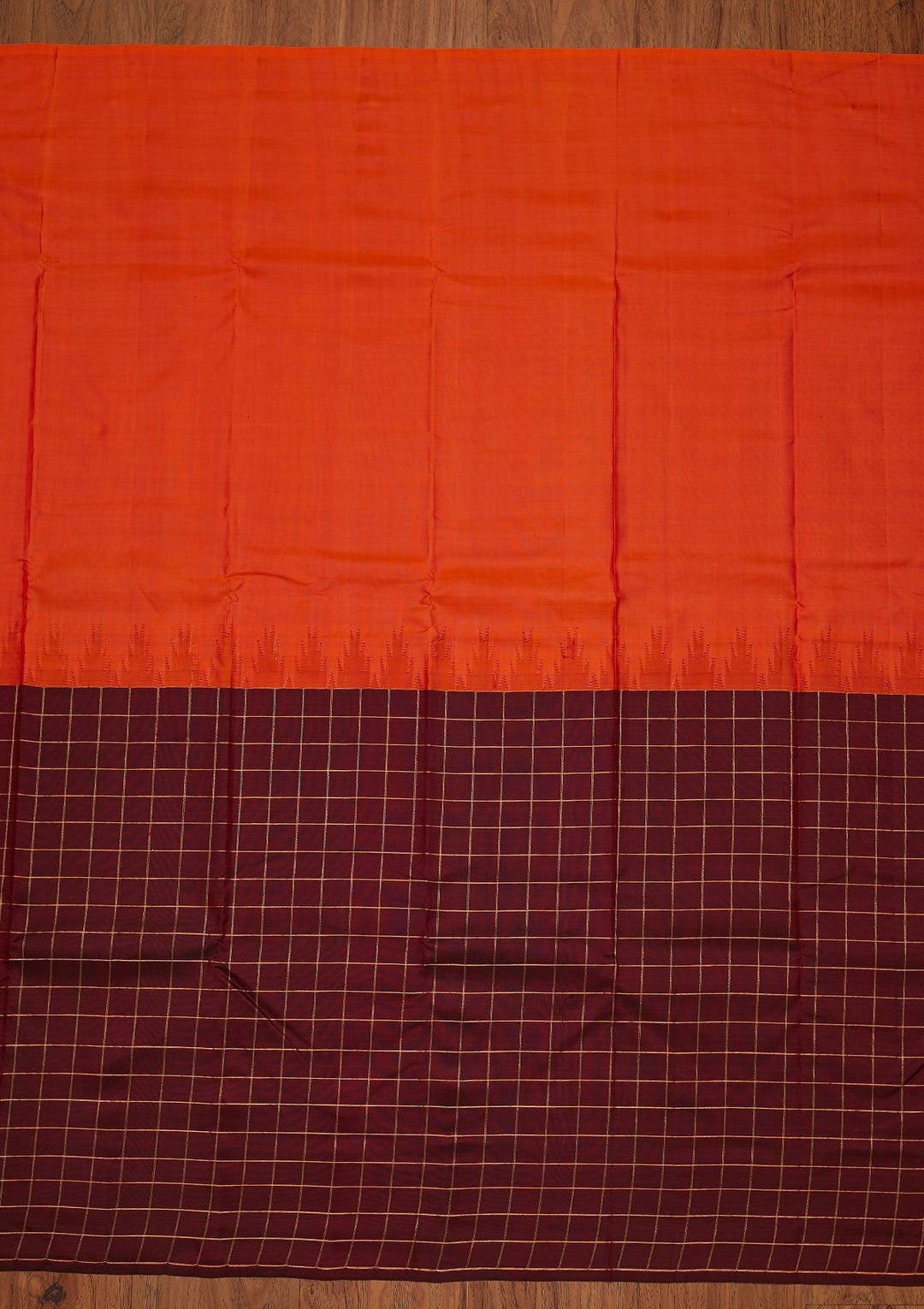 Wine Zariwork Pure Silk Designer Saree - koskii