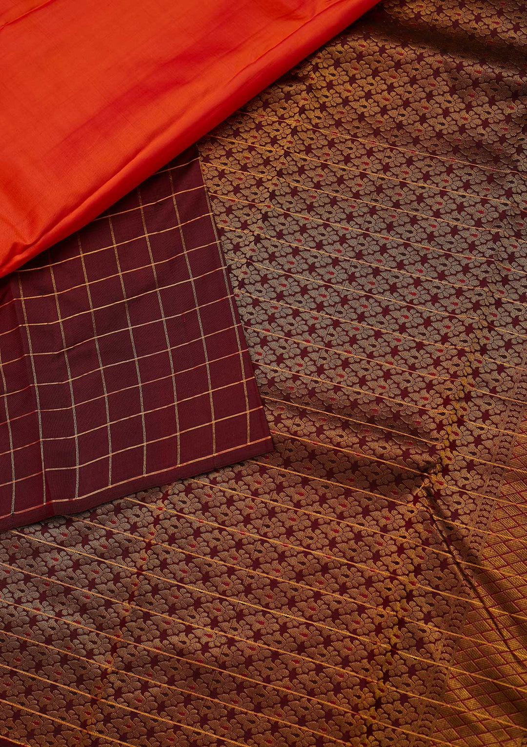 Wine Zariwork Pure Silk Designer Saree - koskii