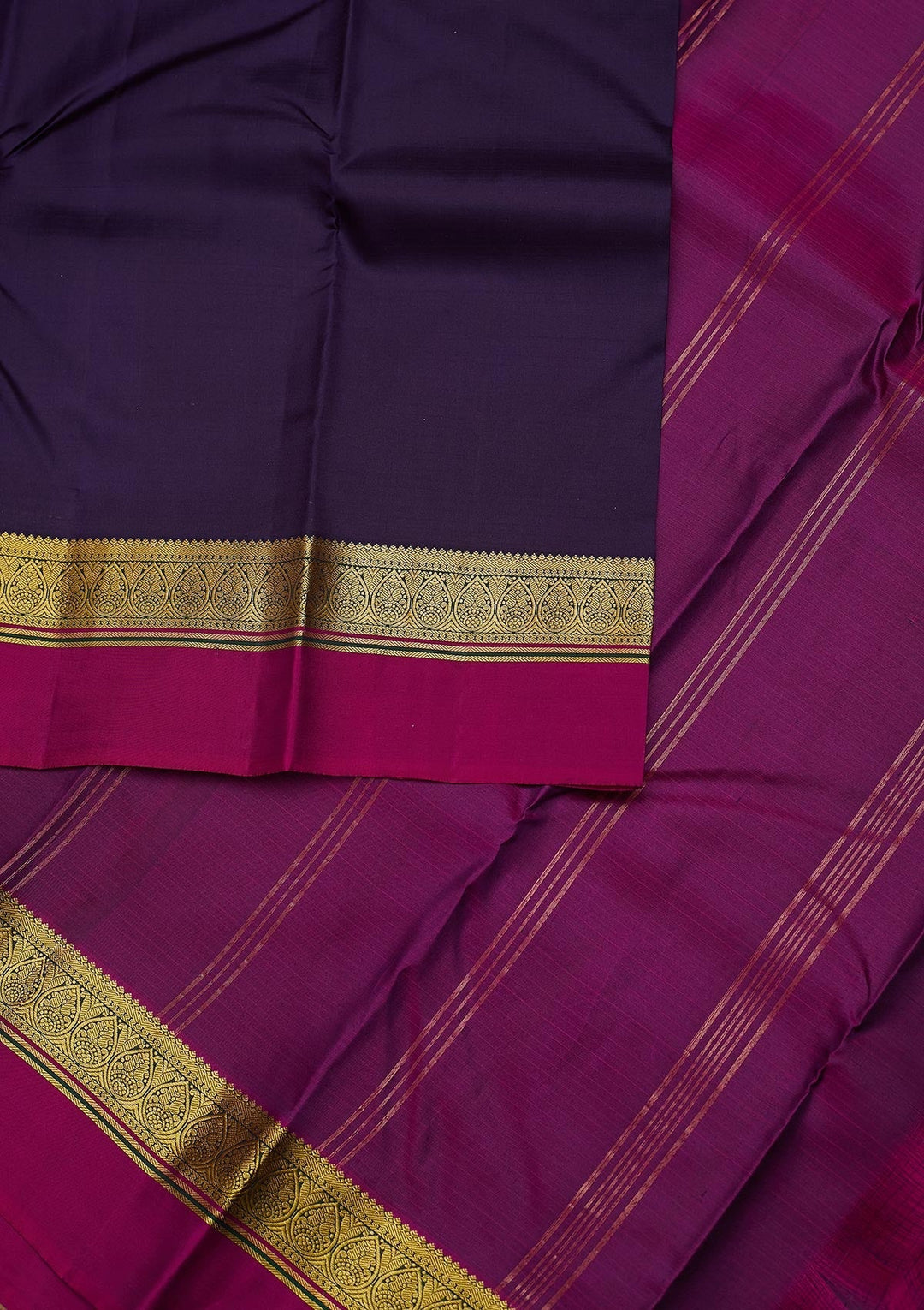 Wine Zariwork Pure Silk Designer Unstitched Saree - Koskii