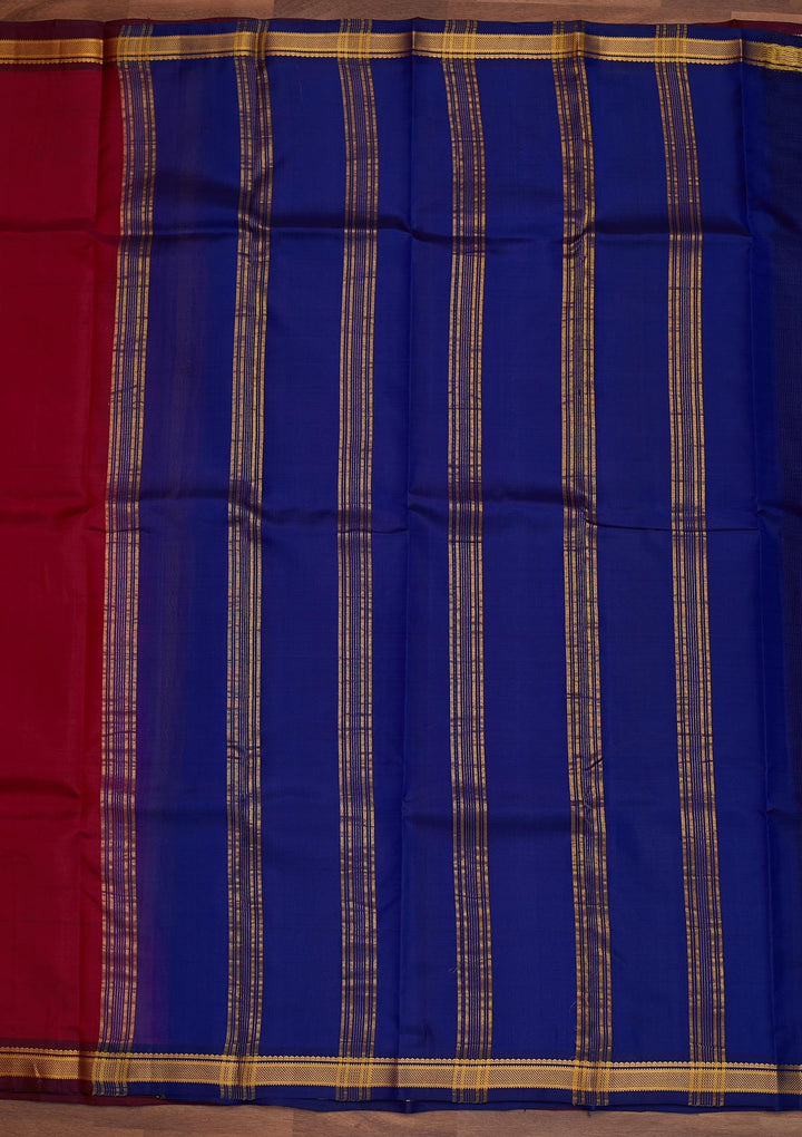 Wine Zariwork Pure Silk Designer Saree - Koskii