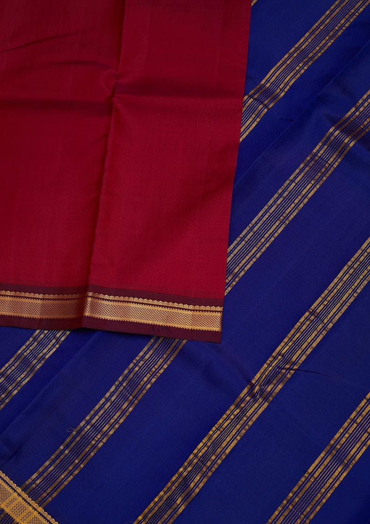 Wine Zariwork Pure Silk Designer Saree - Koskii