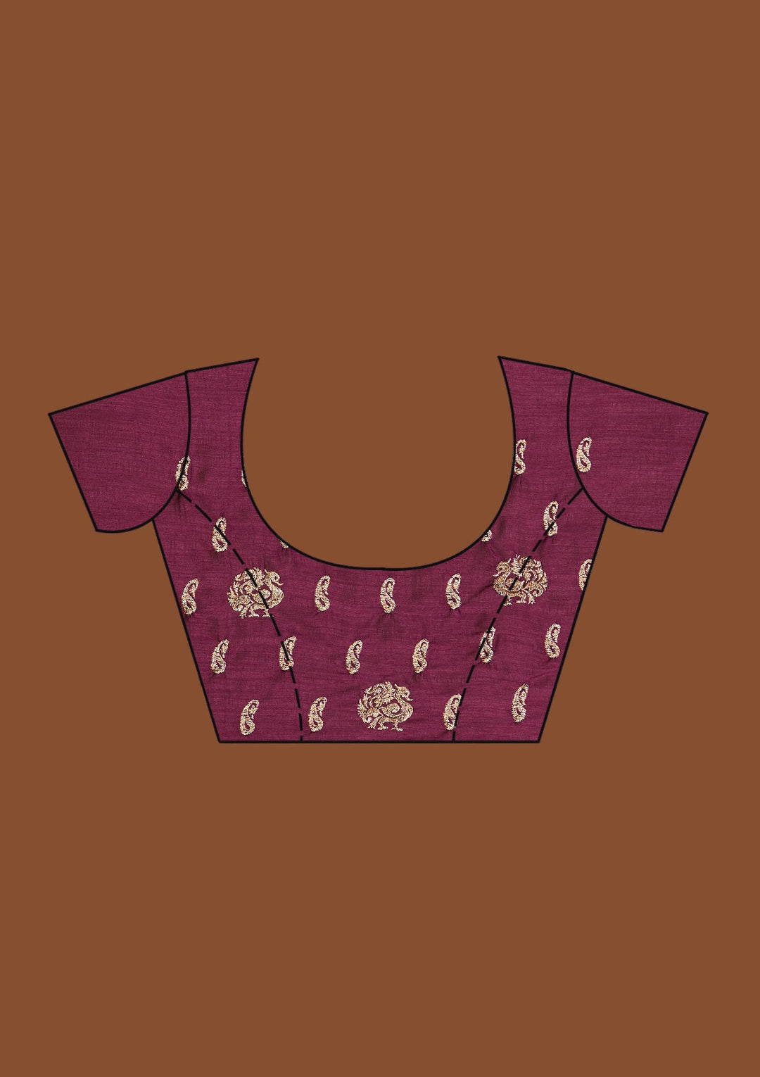 Wine Zariwork Raw Silk Saree - Koskii