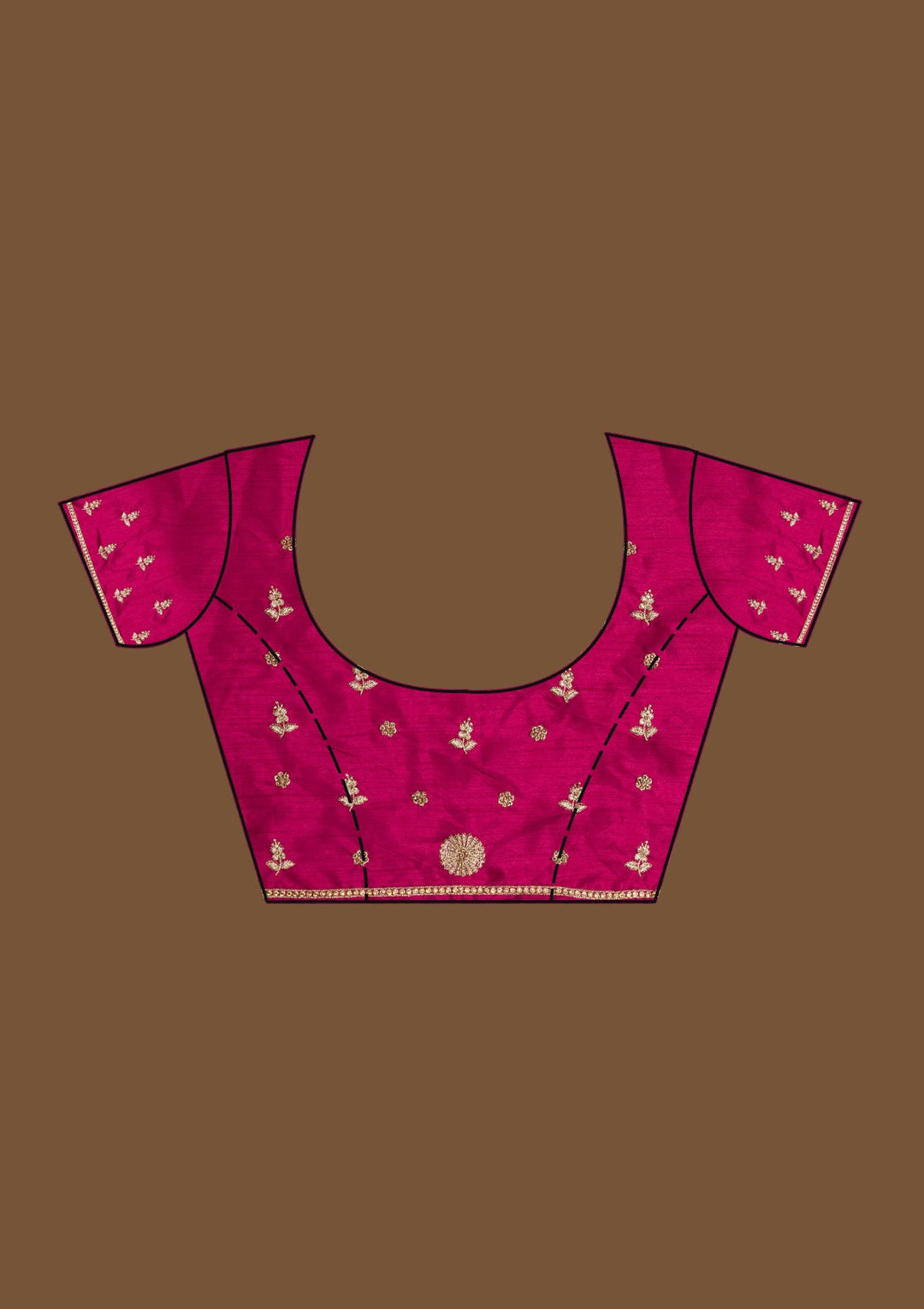 Wine Zariwork Raw Silk Saree-Koskii