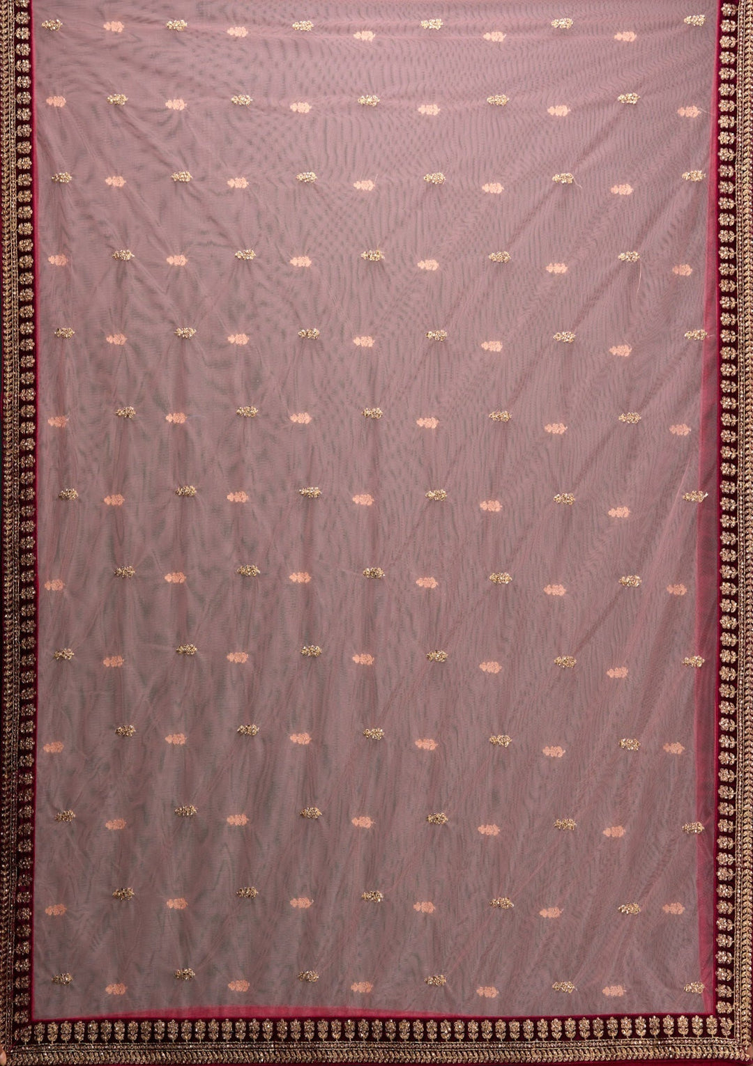 Wine Zariwork Velvet Designer Lehenga - Koskii