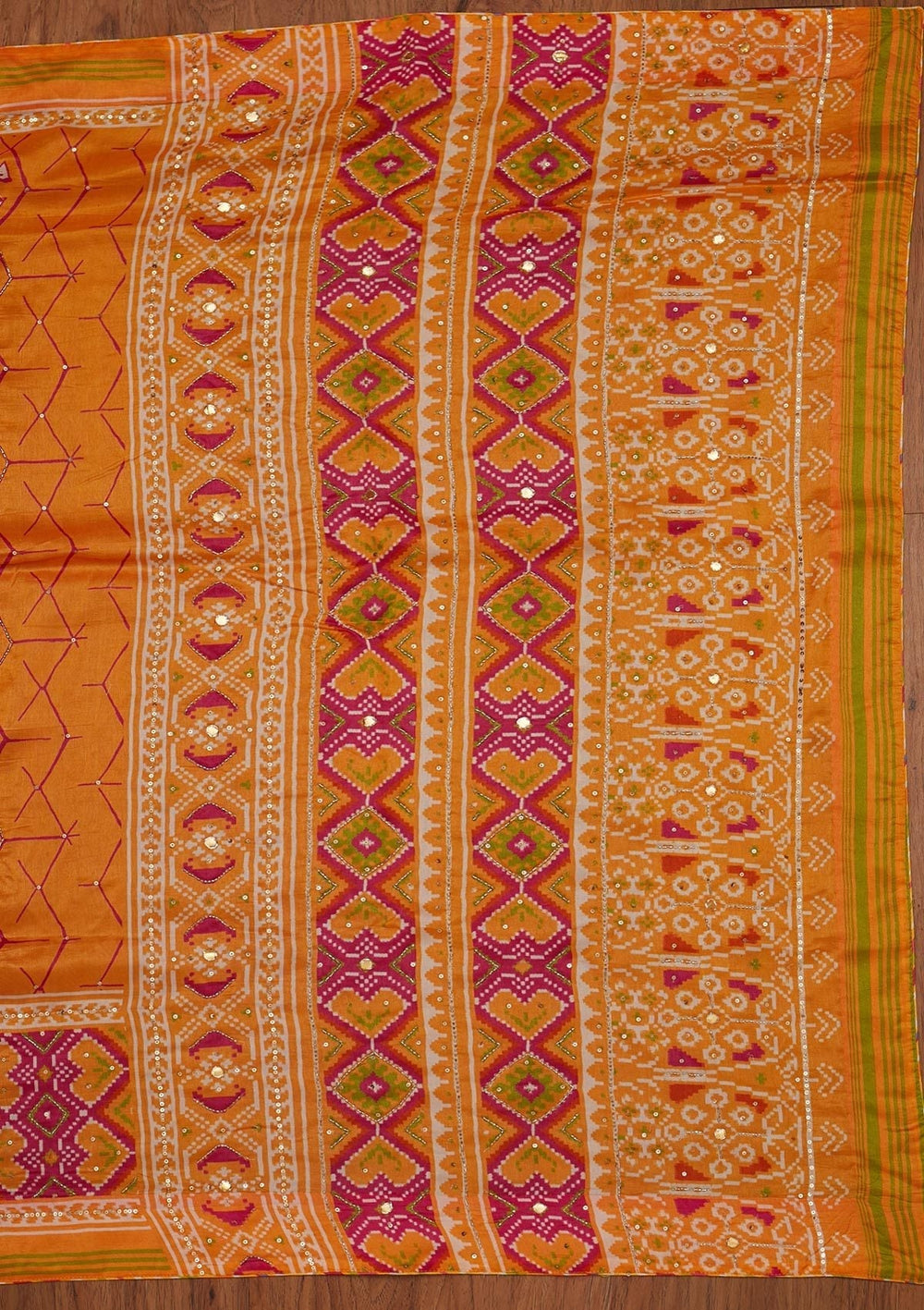 Yellow Cutdana Art Silk Designer Saree - koskii