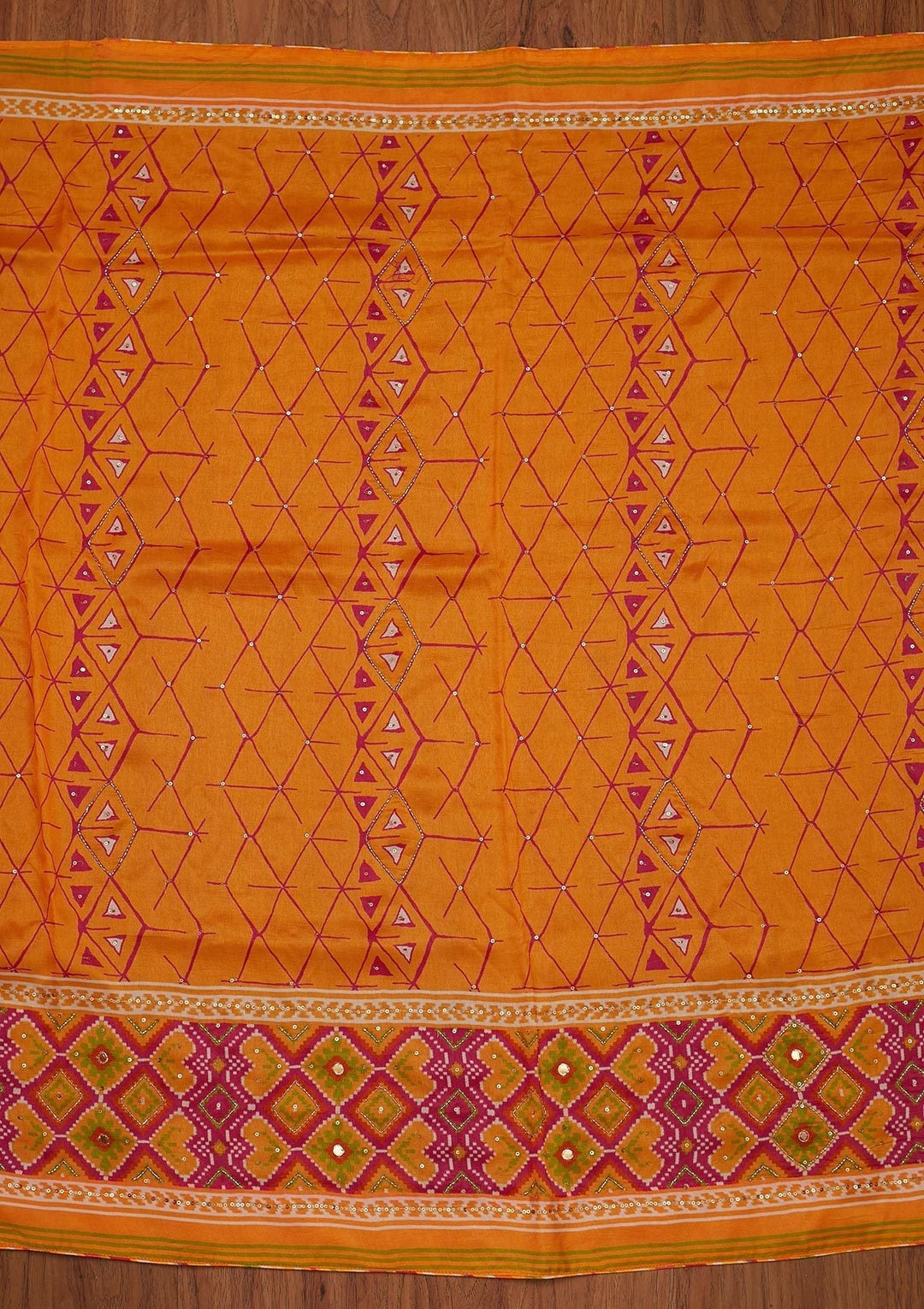 Yellow Cutdana Art Silk Designer Saree - koskii