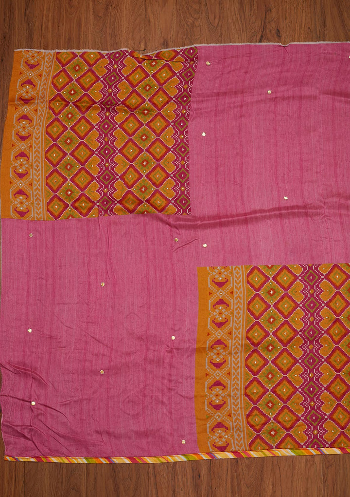 Yellow Cutdana Art Silk Designer Saree - koskii