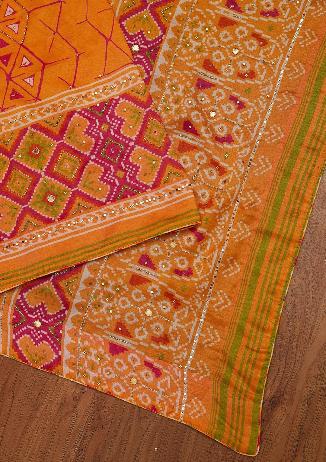 Yellow Cutdana Art Silk Designer Saree - koskii