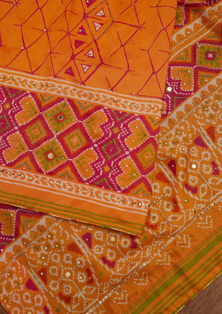 Yellow Cutdana Art Silk Designer Saree - koskii