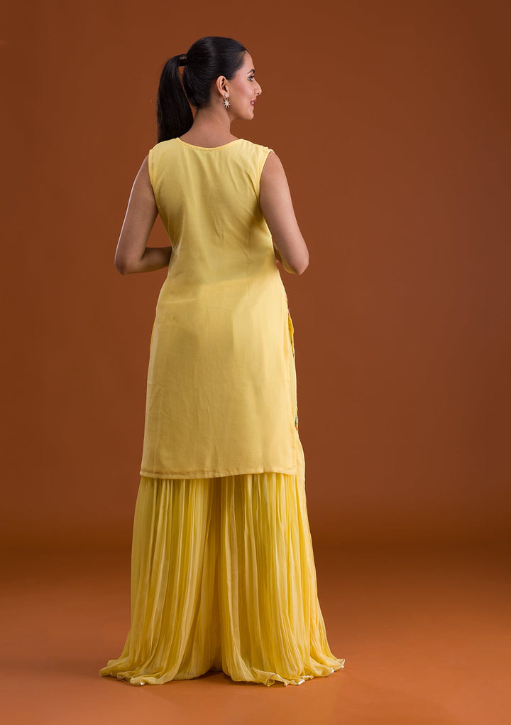 Yellow Gotapatti Georgette Designer Salwar Suit-Koskii