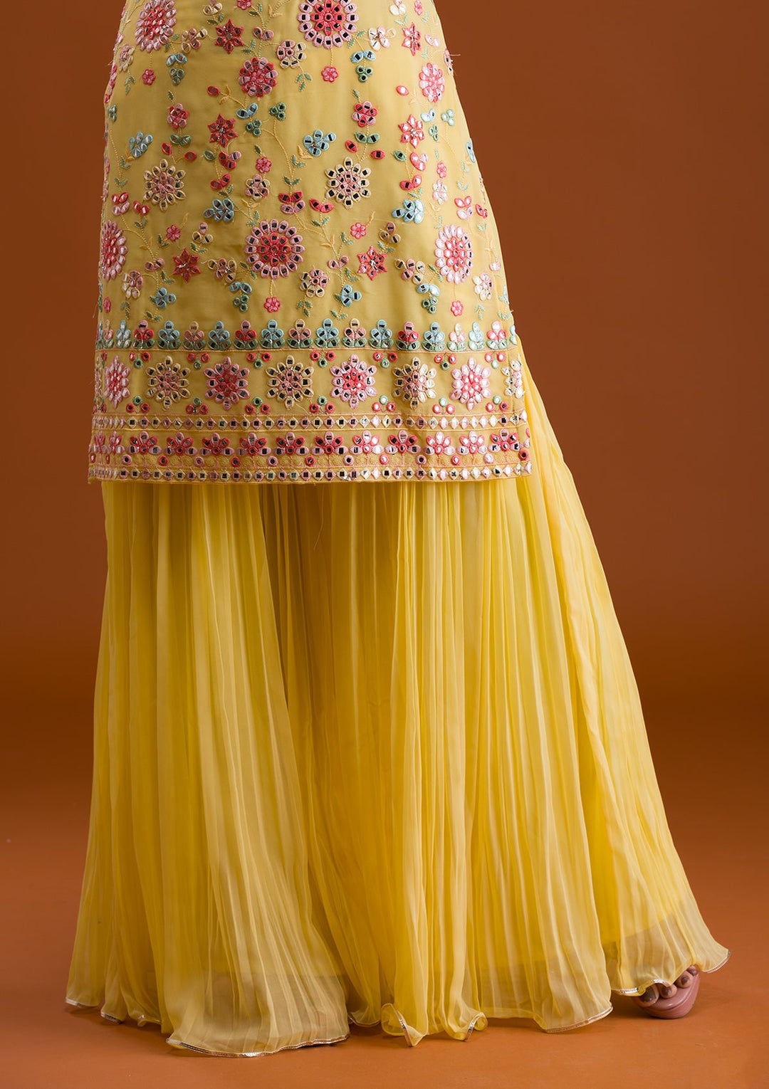 Yellow Gotapatti Georgette Designer Salwar Suit-Koskii