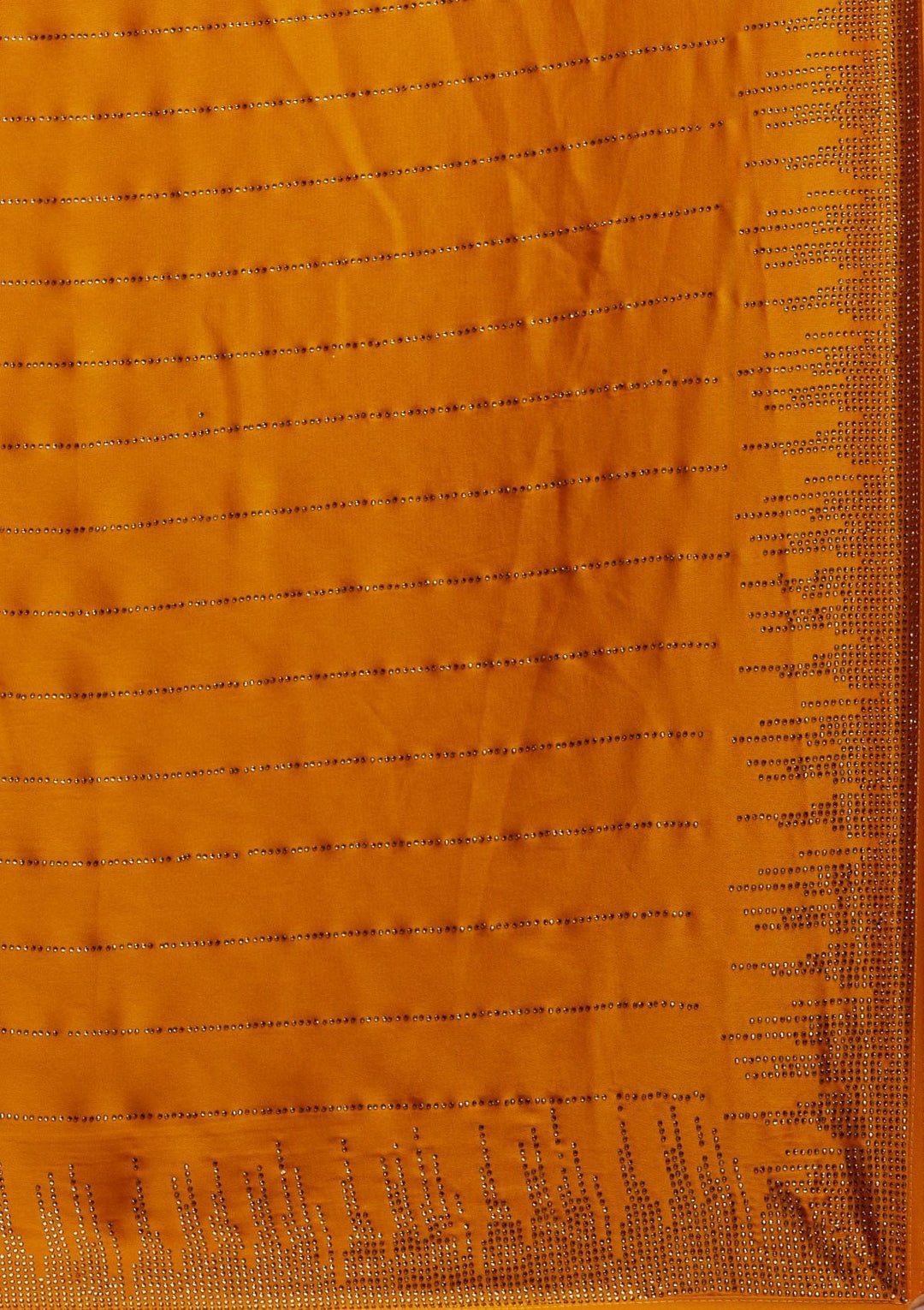 Yellow Swarovski Satin Designer Saree - koskii