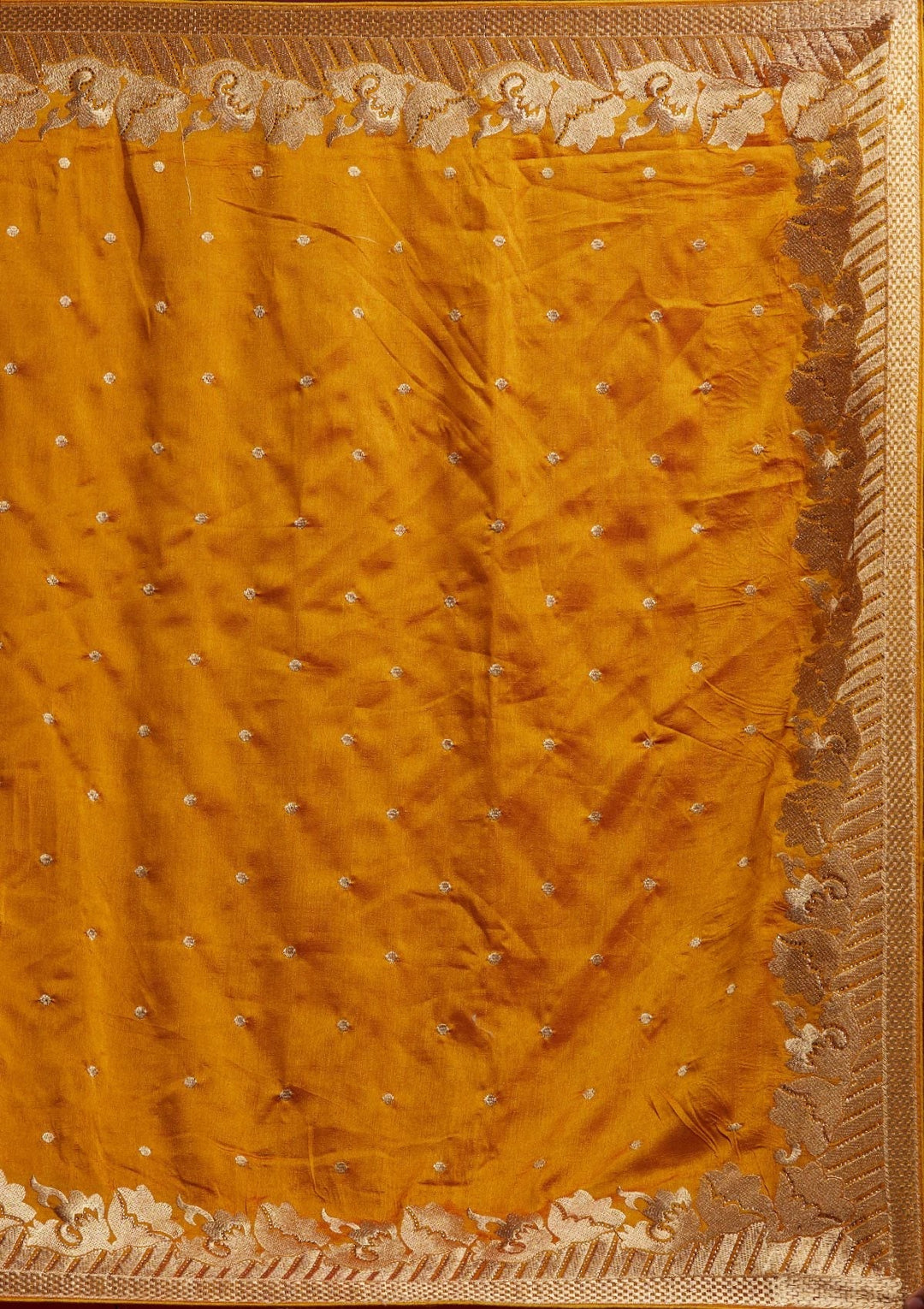 Yellow Zariwork Art Silk Designer Saree - koskii