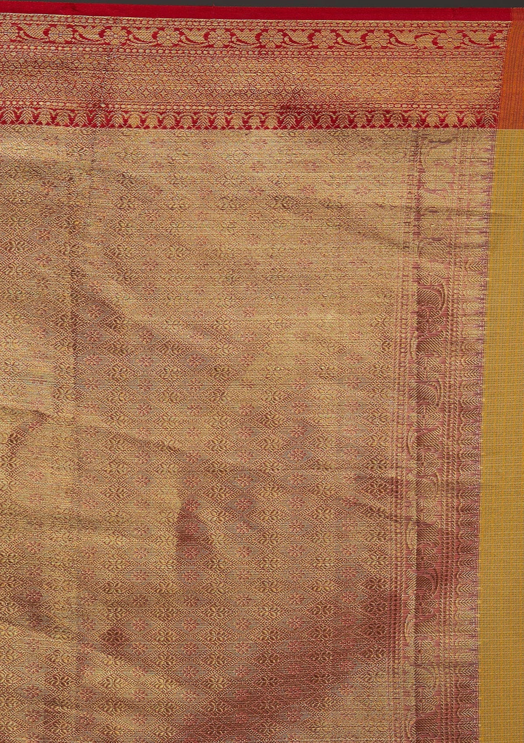 Yellow Zariwork Art Silk Saree-Koskii