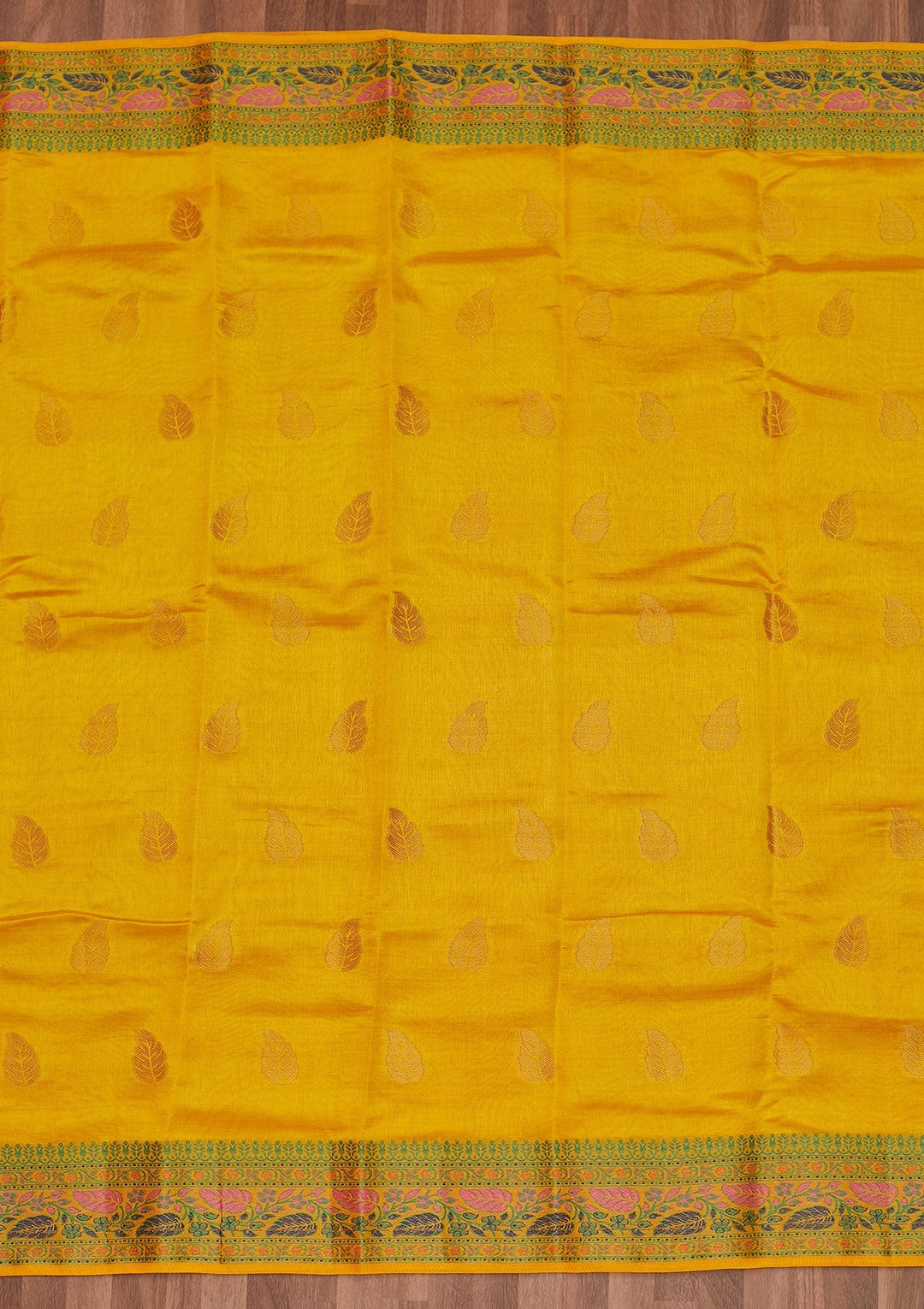 Yellow Zariwork Art Silk Designer Saree - Koskii