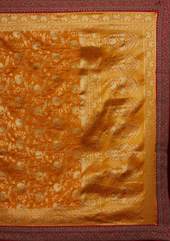 Yellow Zariwork Banarasi Designer Saree - Koskii