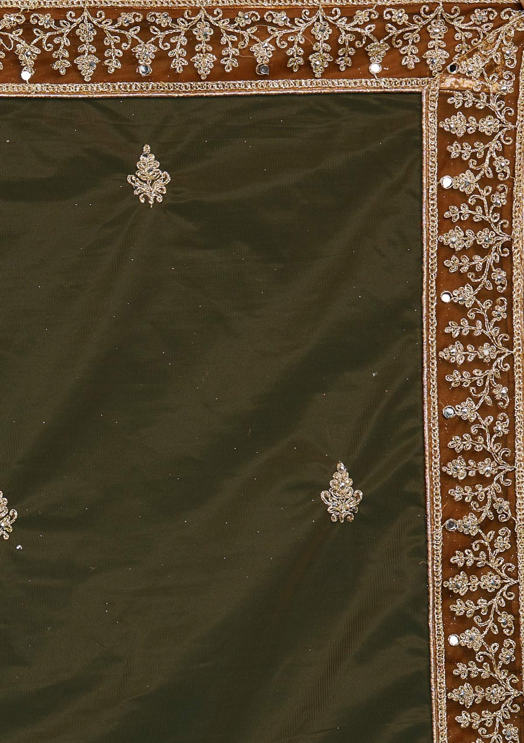 Yellow Zariwork Net Designer Lehenga-Koskii