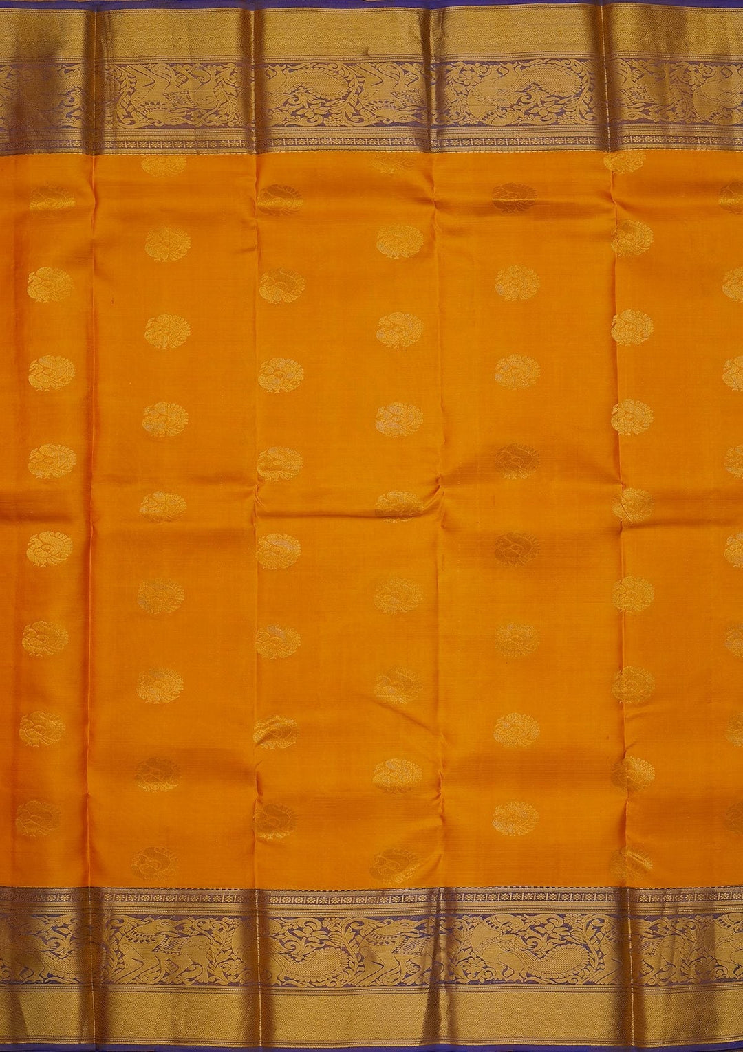 Yellow Zariwork Pure Silk Designer Saree - koskii