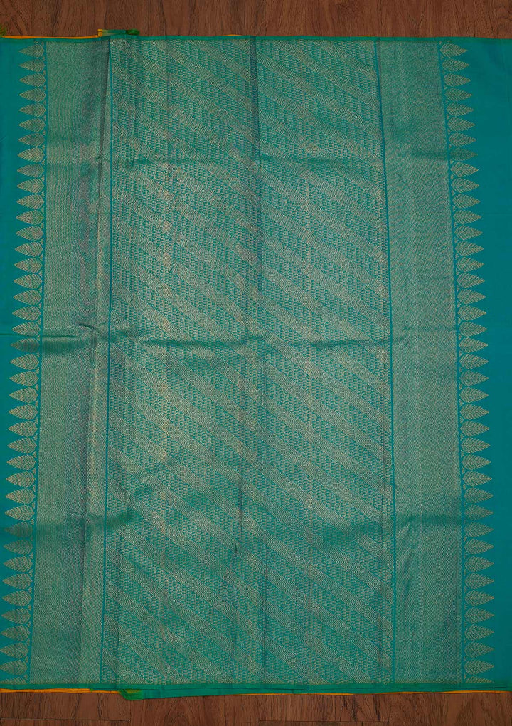 Yellow Zariwork Pure Silk Designer Saree - koskii