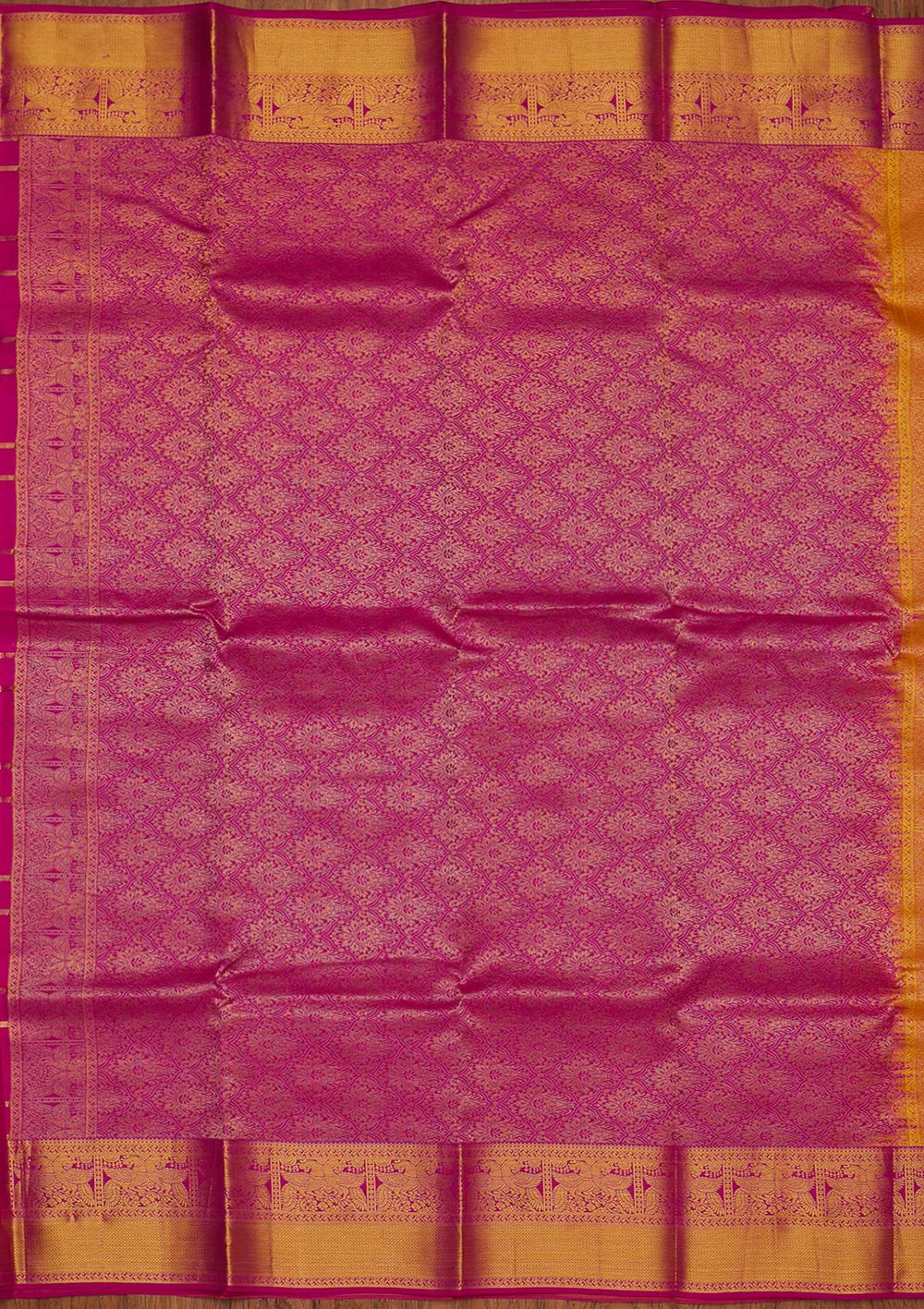 Yellow Zariwork Pure Silk Designer Saree - koskii