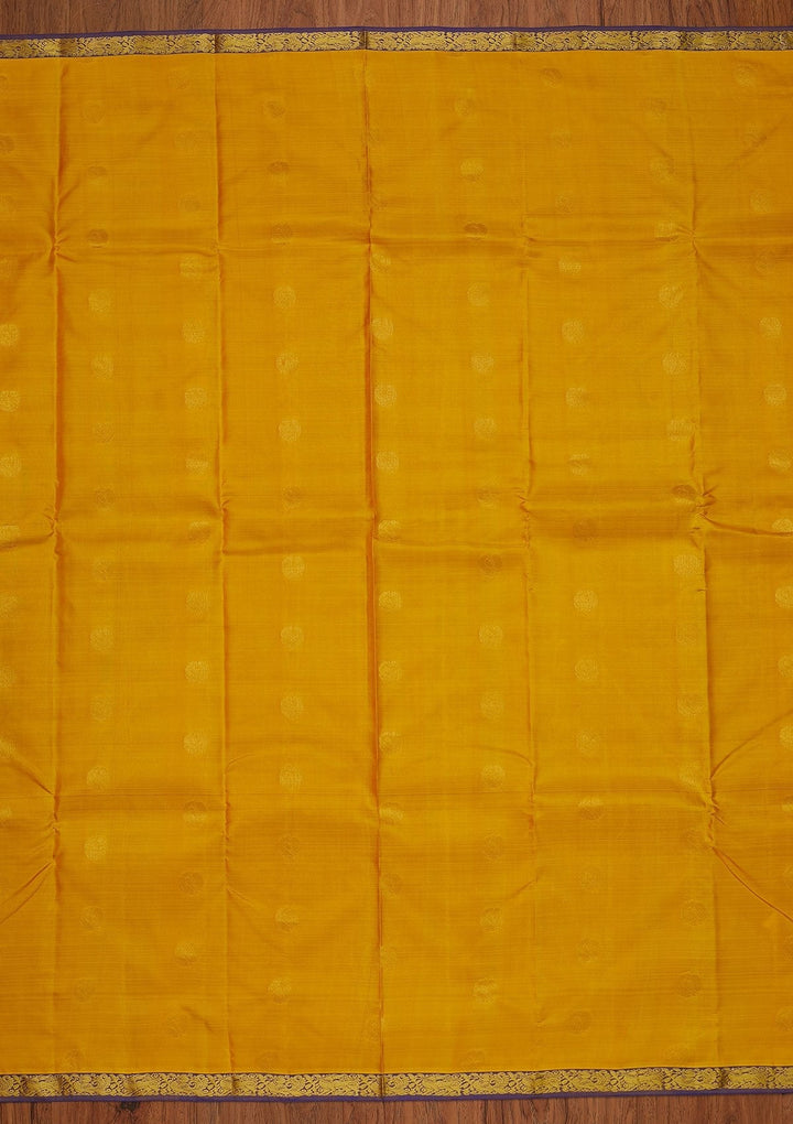 Yellow Zariwork Pure Silk Designer Saree - koskii
