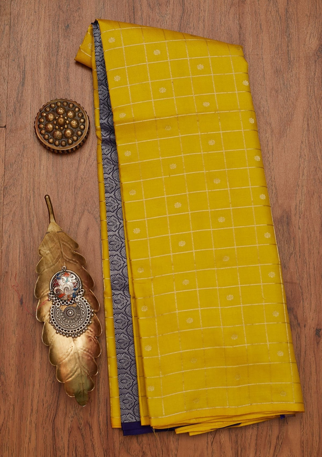 Yellow Zariwork Pure Silk Designer Saree - koskii