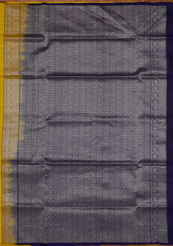 Yellow Zariwork Pure Silk Designer Saree - koskii