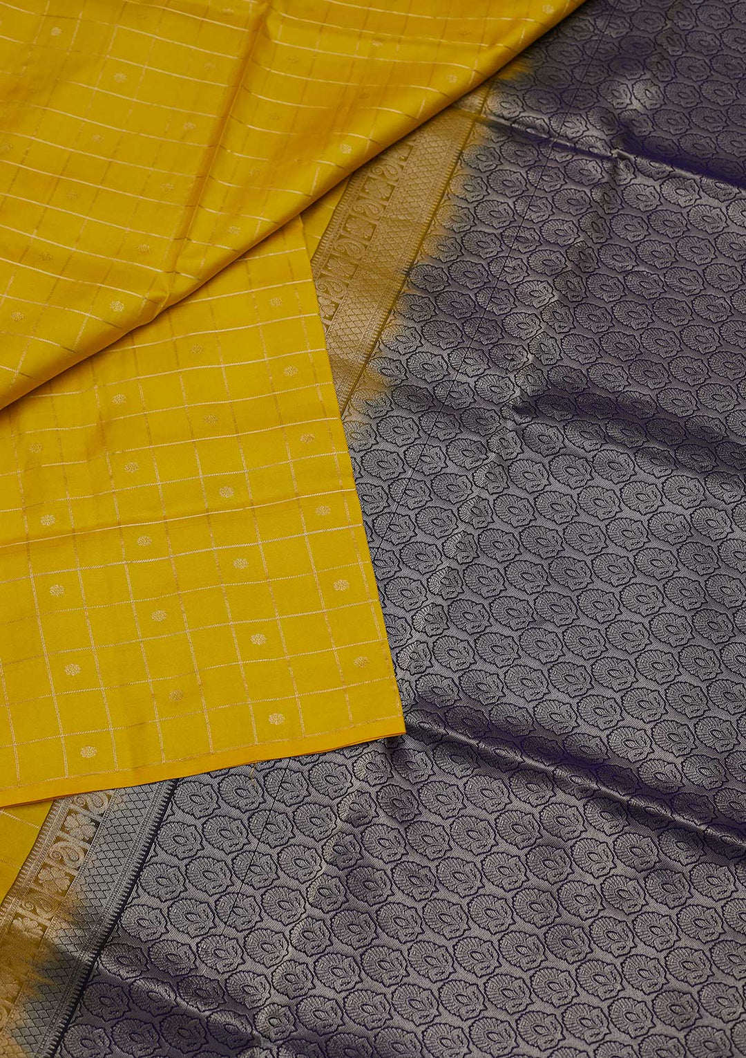 Yellow Zariwork Pure Silk Designer Saree - koskii
