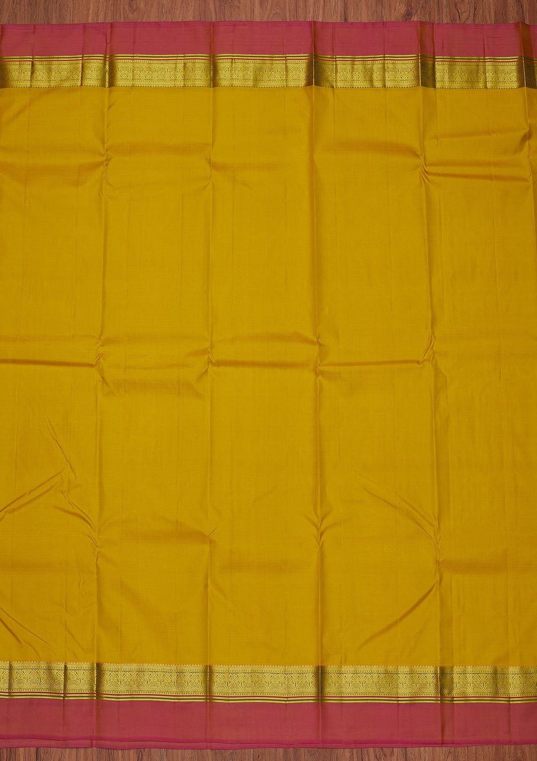 Yellow Zariwork Pure Silk Designer Unstitched Saree - Koskii