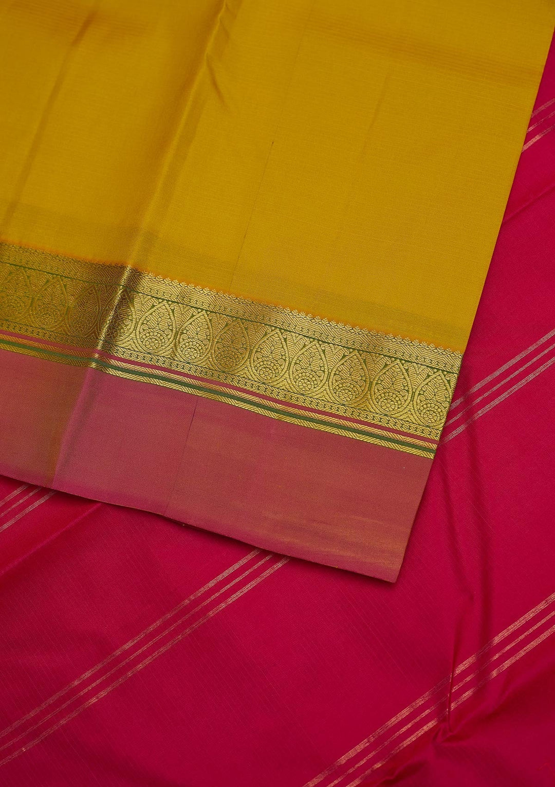 Yellow Zariwork Pure Silk Designer Unstitched Saree - Koskii