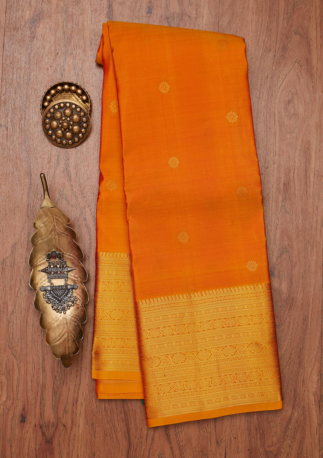 Yellow Zariwork Pure Silk Designer Unstitched Saree - Koskii