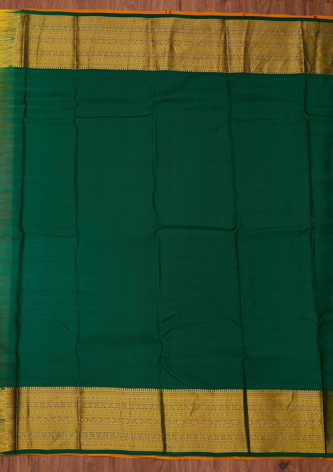 Yellow Zariwork Pure Silk Designer Unstitched Saree - Koskii