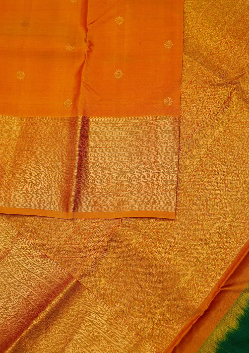 Yellow Zariwork Pure Silk Designer Unstitched Saree - Koskii