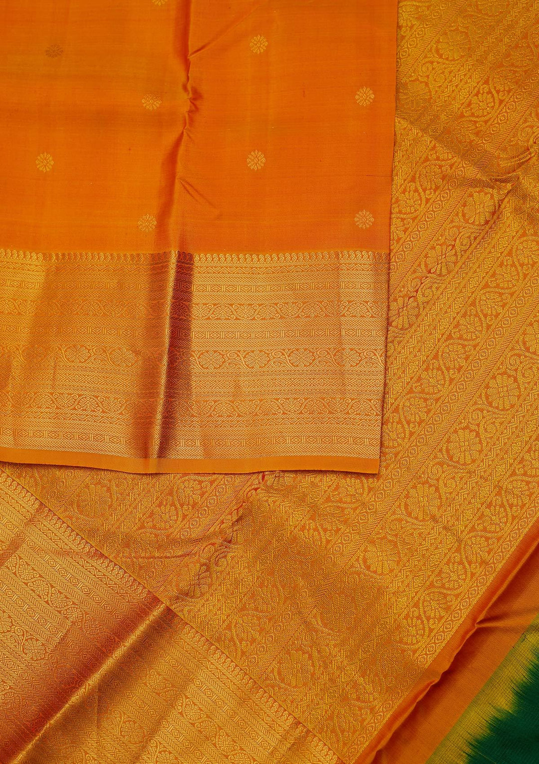 Yellow Zariwork Pure Silk Designer Unstitched Saree - Koskii