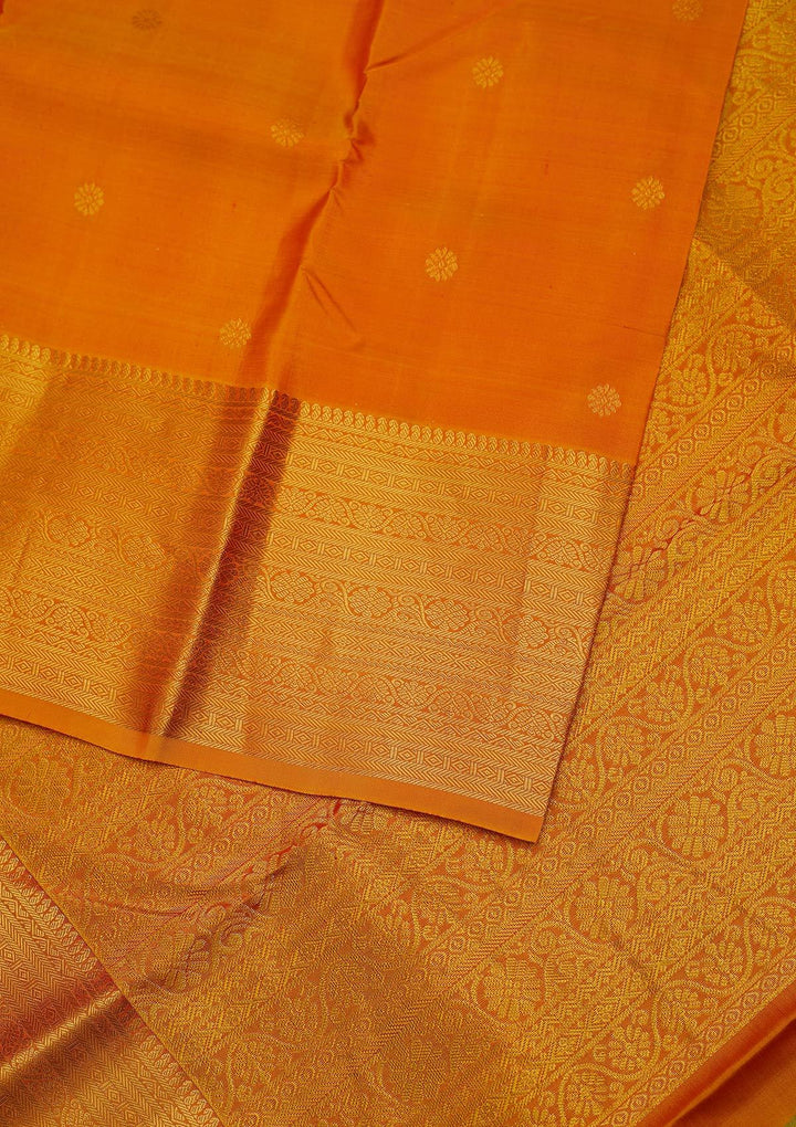 Yellow Zariwork Pure Silk Designer Unstitched Saree - Koskii