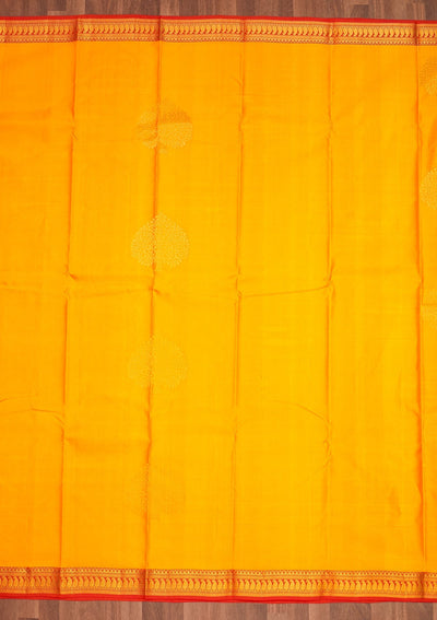 Yellow Zariwork Pure Silk Saree - Koskii