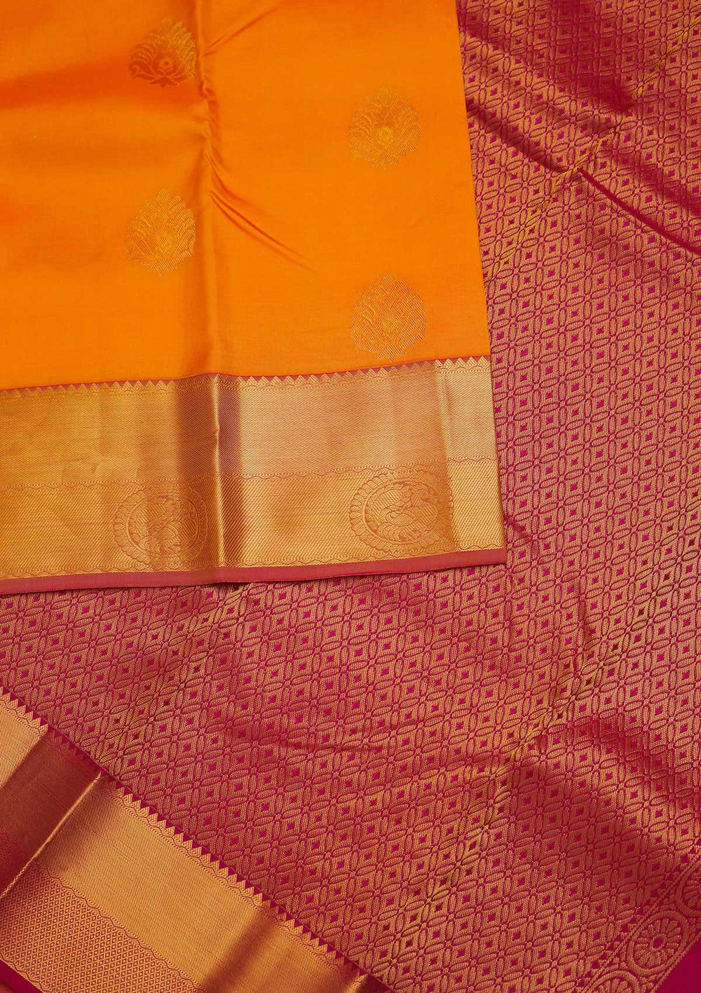 Yellow Zariwork Pure Silk Designer Saree - Koskii