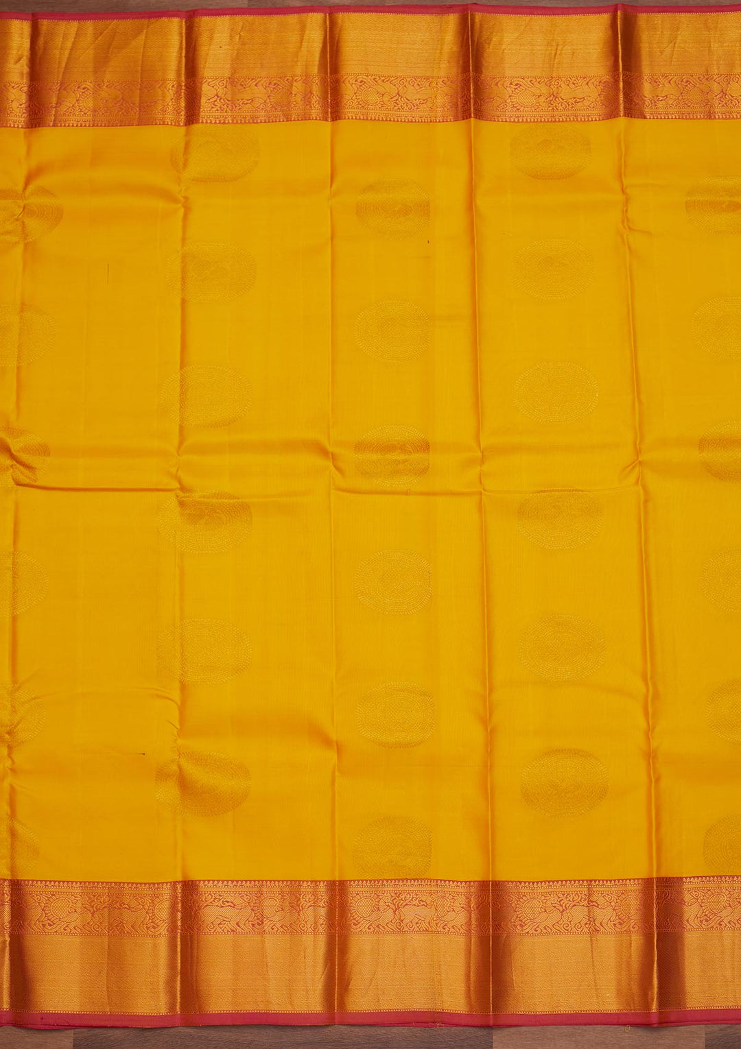 Yellow Zariwork Pure Silk Designer Saree - Koskii