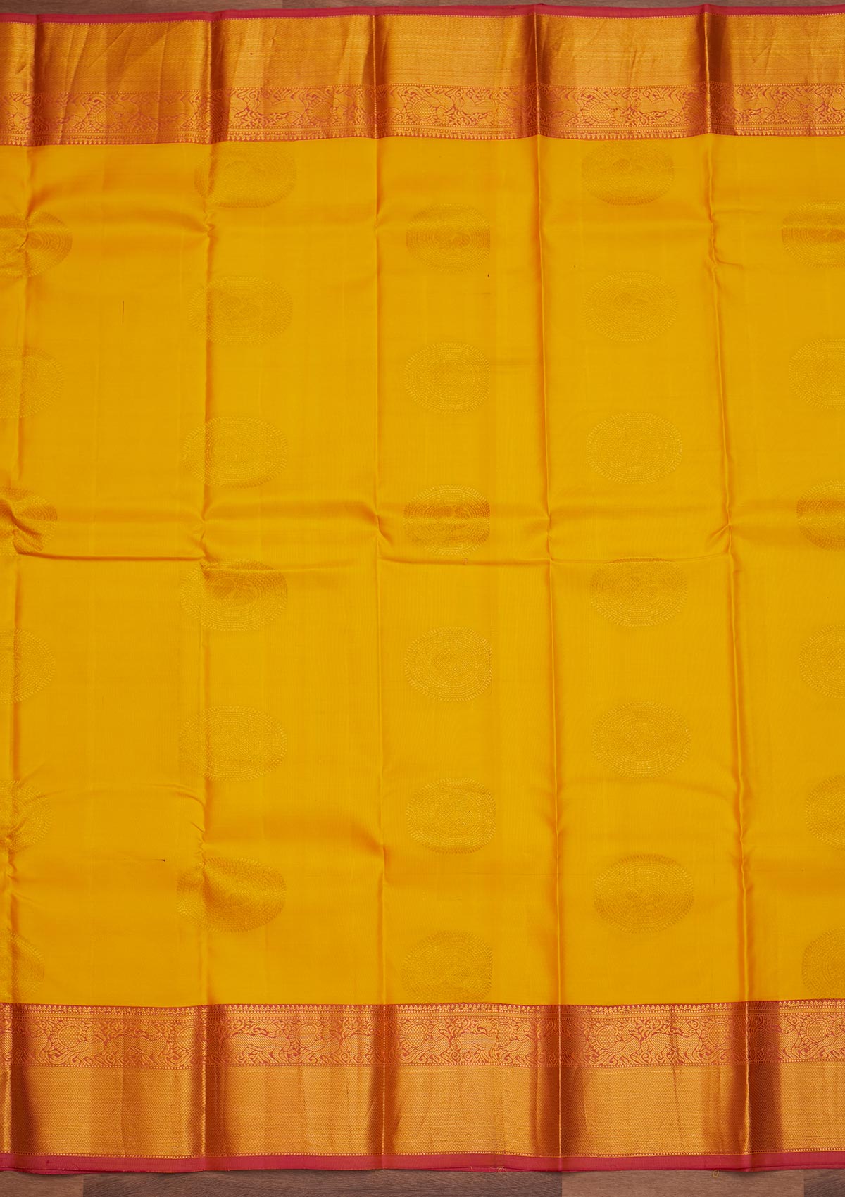 Yellow Zariwork Pure Silk Designer Saree - Koskii