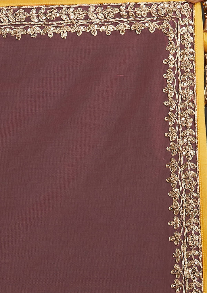 Yellow Zariwork Raw Silk Designer Lehenga - koskii