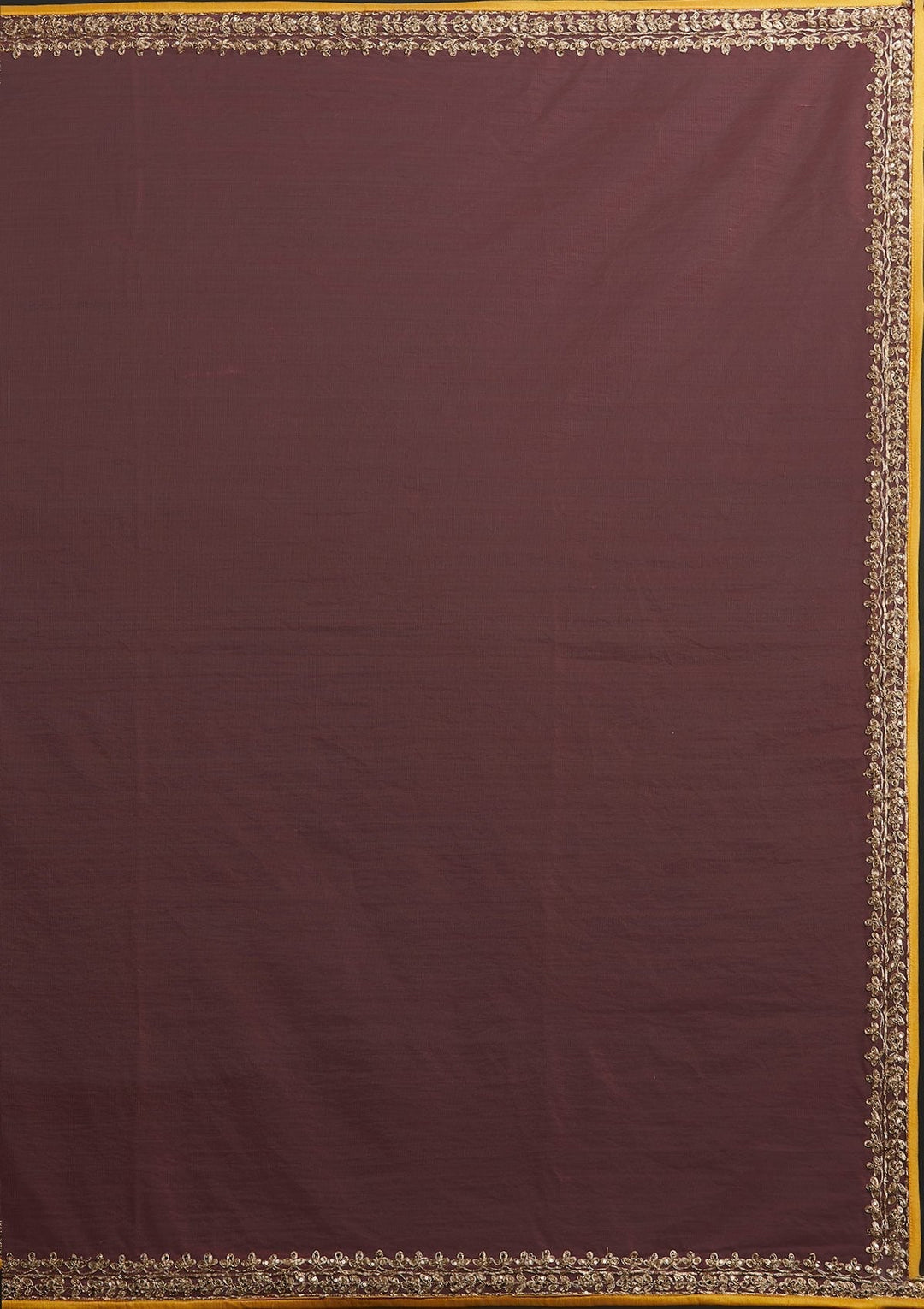 Yellow Zariwork Raw Silk Designer Lehenga - koskii