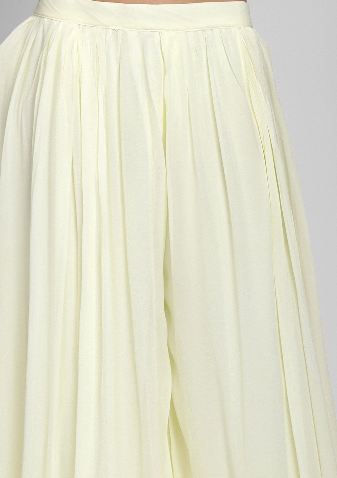 Lemon Yellow Chikankari Georgette Designer Salwar Suit - koskii