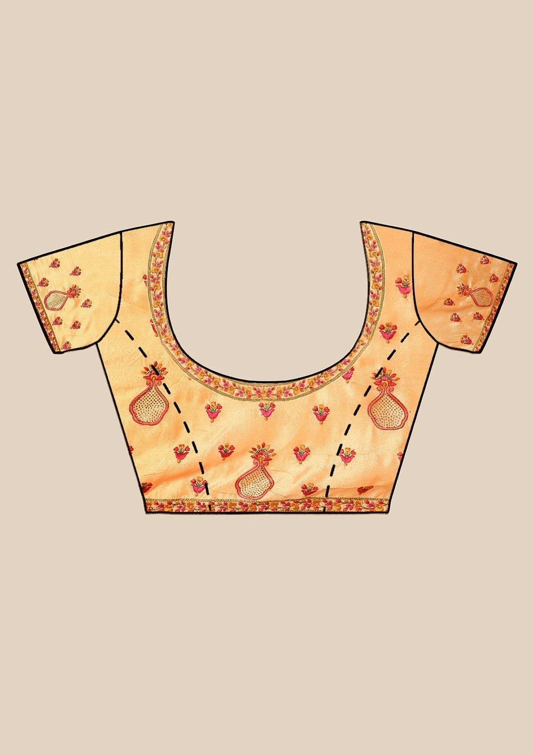Mustard Threadwork Raw Silk Designer Saree - koskii